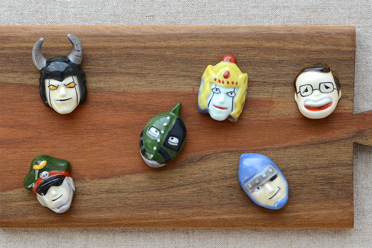 キン肉マン公式グッズ 有田焼箸置き（赤絵）6個セット／2種類 西富