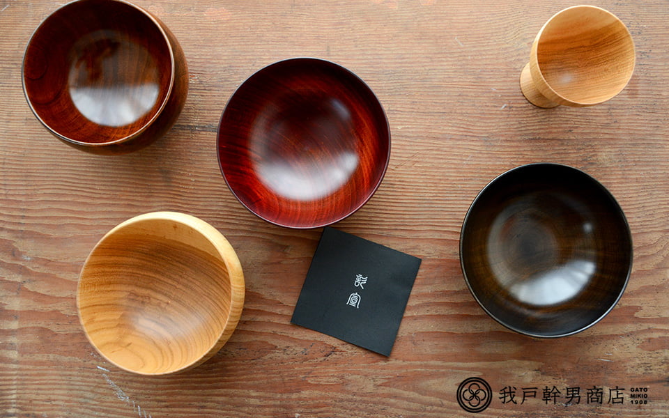 我戸幹男商店 彰宣 飯椀 （2カラー）【山中漆器 ごはん茶碗】 | 我戸